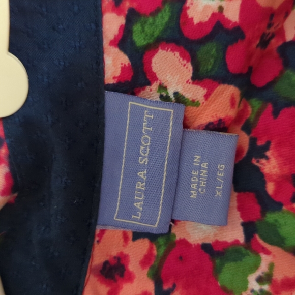 🔥Laura Scott XL blouse pink floral - Picture 6 of 9